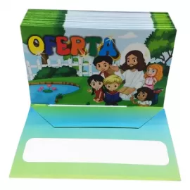Envelopes para Dzimo e Oferta Crist  Pacote com 100 Unidades | Colados e Prontos para Uso