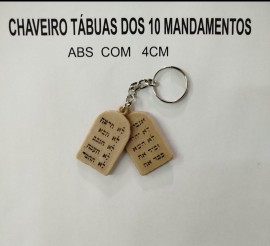 Chaveiro Tbua dos 10 Mandamentos Pequeno  Pacote com 10 unidades