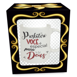 Caneca Branca Crist 320ml na Caixa  Cargos eclesisticos 