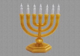 PCT com 25 Mini Candelabros de Plstico  Cores Dourada e Transparente