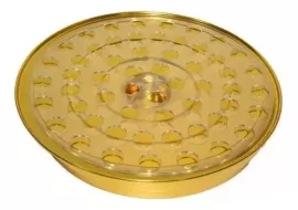 Bandeja De Santa Ceia Em Dourado Para 34 Clices